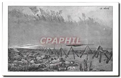 Cartes postales Militaria Le reve