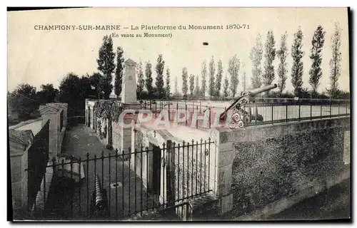Ansichtskarte AK Militaria Monument Champigny sur Marne La plateforme du monument 1870 1871