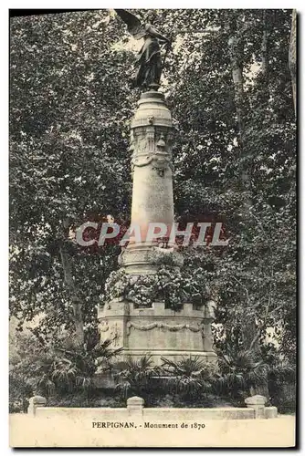 Cartes postales Militaria Monument de 1870 Perpignan