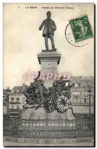 Cartes postales Militaria Monument Le Mans Statue du General Chanzy