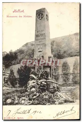 Ansichtskarte AK Militaria Monument des Mobiles Belfort