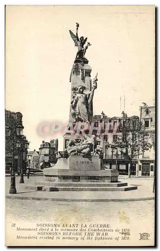 Cartes postales Militaria Monument Soissons avant la guerre