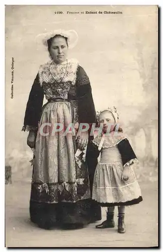 Cartes postales Folklore Femme et enfant de Chateaulin