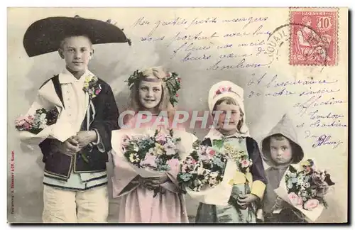 Cartes postales Folklore Bretagne Enfants