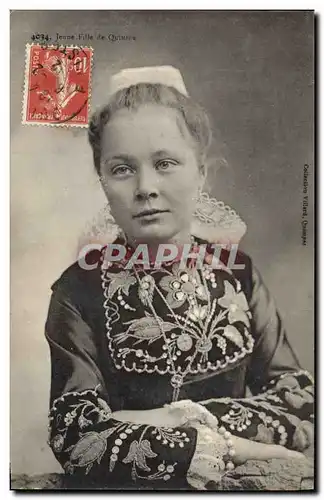 Cartes postales Folklore Jeune fille de Quimper