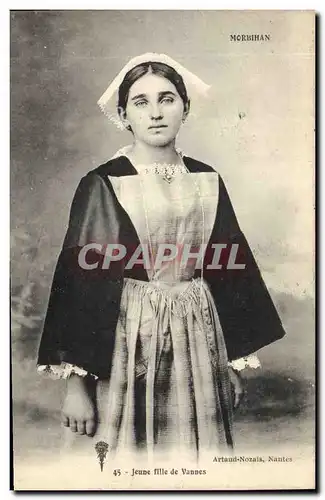 Cartes postales Folklore Jeune fille de Vannes