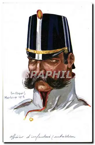 Ansichtskarte AK Fantaisie Illustrateur Dupuis Militaria Officier d&#39infanterie Autrichien
