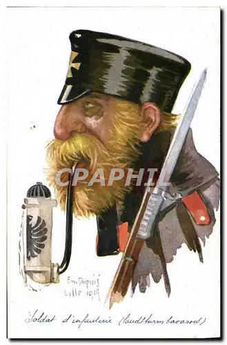 Ansichtskarte AK Fantaisie Illustrateur Dupuis Militaria Soldat d&#39infanterie Bavarois Baviere