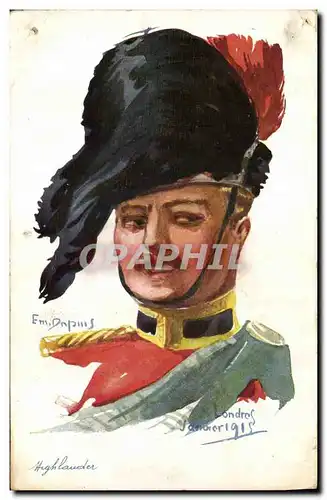 Cartes postales Fantaisie Illustrateur Dupuis Militaria Highlander