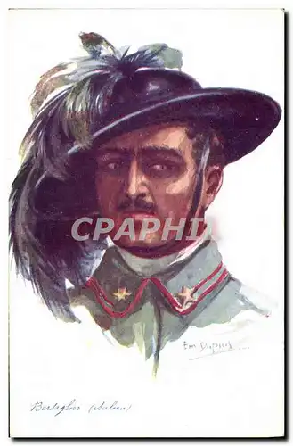 Cartes postales Fantaisie Illustrateur Dupuis Militaria Bersaglier Italien