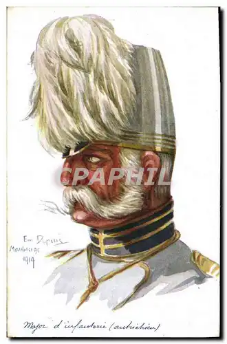 Ansichtskarte AK Fantaisie Illustrateur Dupuis Militaria Major d&#39infanterie autrichien
