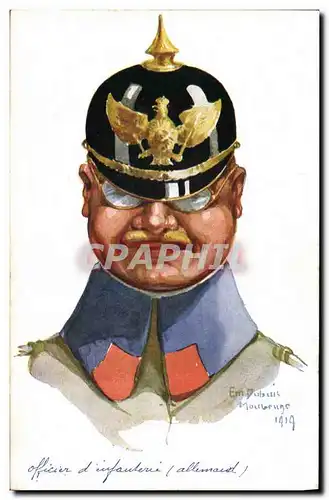 Cartes postales Fantaisie Illustrateur Dupuis Militaria Officier d&#39infanterie allemand