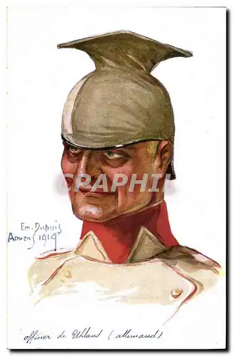 Ansichtskarte AK Fantaisie Illustrateur Dupuis Militaria Officier de Uhland