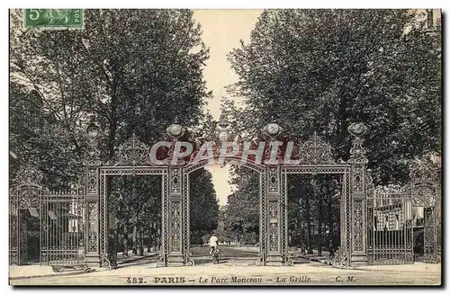 Ansichtskarte AK Paris Le Parc Monceau La grille