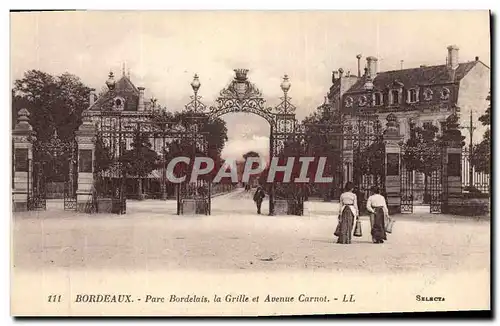 Ansichtskarte AK Bordeaux Parc Bordelais La grille vue interieure et avenue Carnot