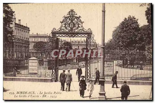 Ansichtskarte AK Bordeaux Le jardin public La grille d&#39entree