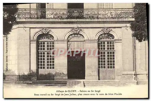 Ansichtskarte AK Abbaye de Cluny Balcon en fer forge Travail en fer forge de Jean Julien