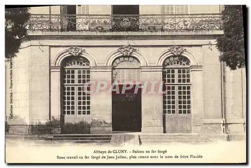 Cartes postales Abbaye de Cluny Balcon en fer forge Travail en fer forge de Jean Julien