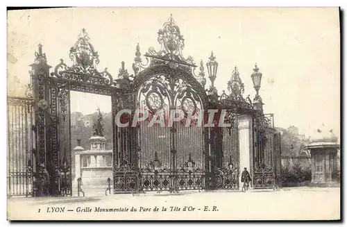 Ansichtskarte AK Lyon Grille monumentale du Parc de la Tete d&#39Or