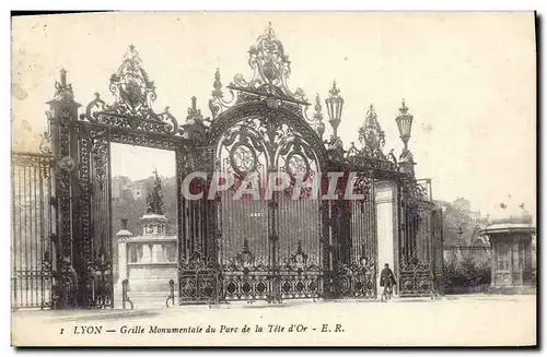 Cartes postales Lyon Grille monumentale du Parc de la Tete d&#39Or