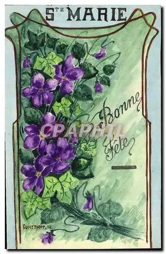 Cartes postales Fantaisie (dessin a la main) Fleurs Ste Marie