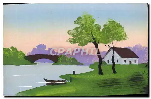 Cartes postales Fantaisie (dessin a la main) Paysage