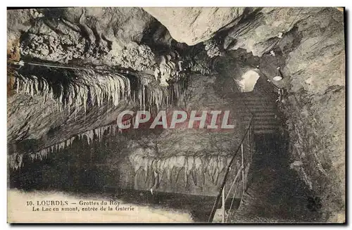 Cartes postales Grottes du Roy Le lac en amont entree de la galerie Lourdes Grotte