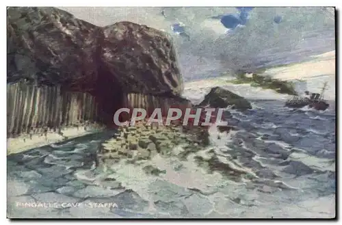 Cartes postales Grotte Grottes Fingalls cave Staffa Bateau