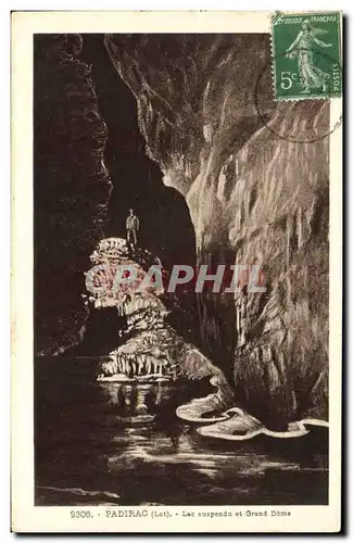 Cartes postales Grotte Grottes Padirac Lac suspendu et Grand Dome