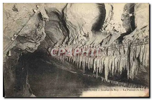 Cartes postales Grotte Grottes du Roy Le plafond du lac Lourdes