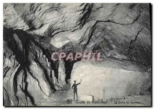 Cartes postales Grotte de Rochefort La pierre du sacrifice Grottes