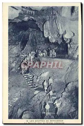 Cartes postales Grotte Grottes de Betharram La descente dans les grottes inferieures