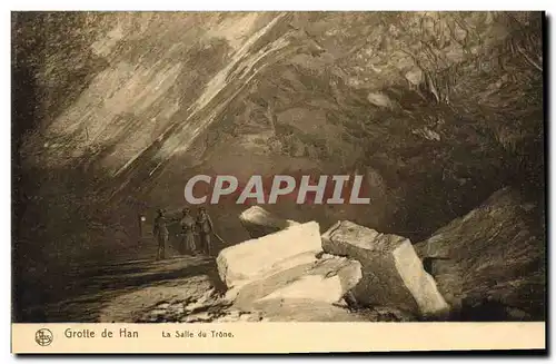 Cartes postales Grotte de Han La salle du trone Grottes