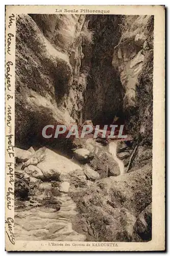 Cartes postales Grotte Grottes L&#39entree des grottes de Kakouetta