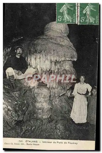 Cartes postales Grotte Grottes Etalans Interieur du Puits de Poudrey