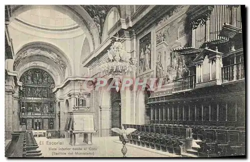 Ansichtskarte AK Orgue El Escorial Vista interior desde el Coro Basilica del Monasterio