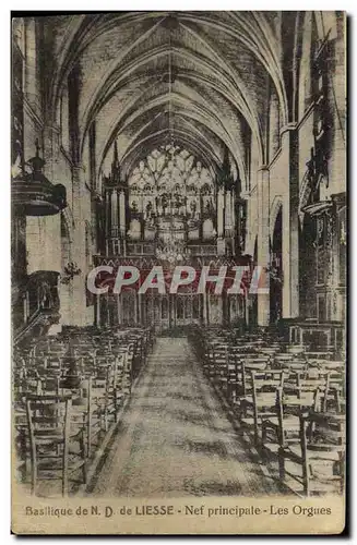 Cartes postales Orgue Basilique de Nd de Liesse Nef principale Les orgues