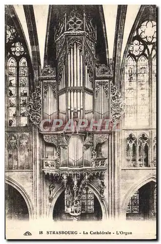 Ansichtskarte AK Orgue Strasbourg La cathedrale L&#39orgue