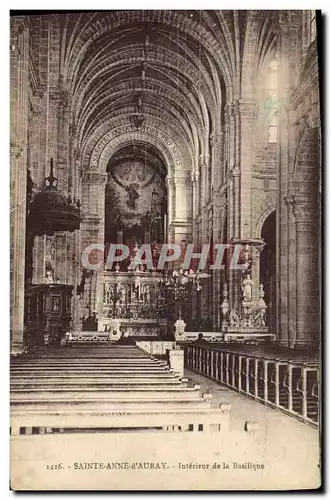 Ansichtskarte AK Orgue Sainte Anne d&#39Auray Interieur de la basilique