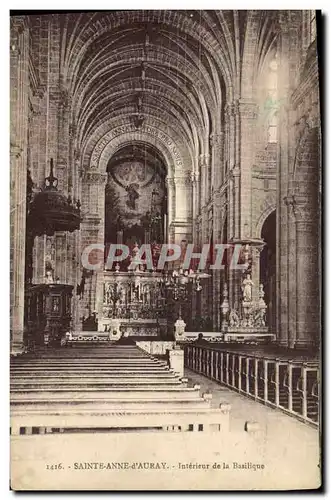 Cartes postales Orgue Sainte Anne d&#39Auray Interieur de la basilique