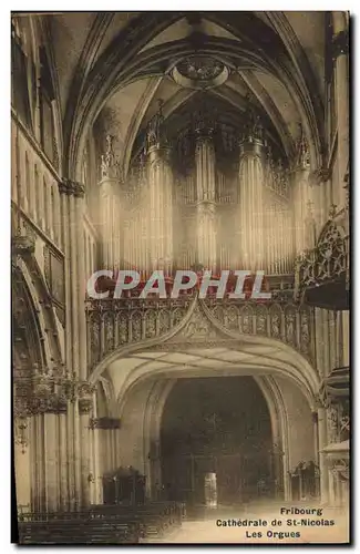 Ansichtskarte AK Orgue Fribourg Cathedrale de St Nicolas Les orgues
