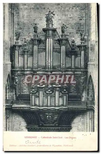 Cartes postales Orgue Narbonne Cathedrale Saint Just Les orgues