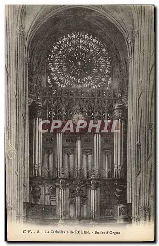 Cartes postales Orgue La cathedrale de Rouen Buffet d&#39orgue