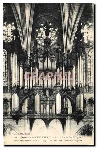 Ansichtskarte AK Orgue Cathedrale de Chartres Le buffet d&#39orgue