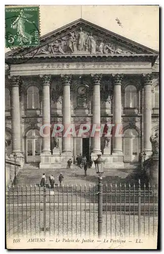 Cartes postales Amiens Le Palais de Justice Le portique