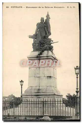 Cartes postales Militaria Guerre de 1870 Puteaux Monument de la Defense Nationale