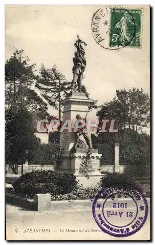 Ansichtskarte AK Militaria Guerre de 1870 Avranches Le monument du souvenir Francais