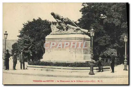 Cartes postales Militaria Guerre de 1870 Verdun sur Meuse La monument de la defense