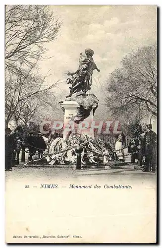 Cartes postales Militaria Guerre de 1870 Nimes Monument des combattants
