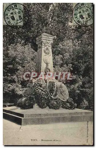 Cartes postales Militaria Guerre de 1870 Toul Monument
